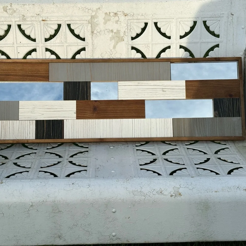 modern style plank mirror west elm 36” long